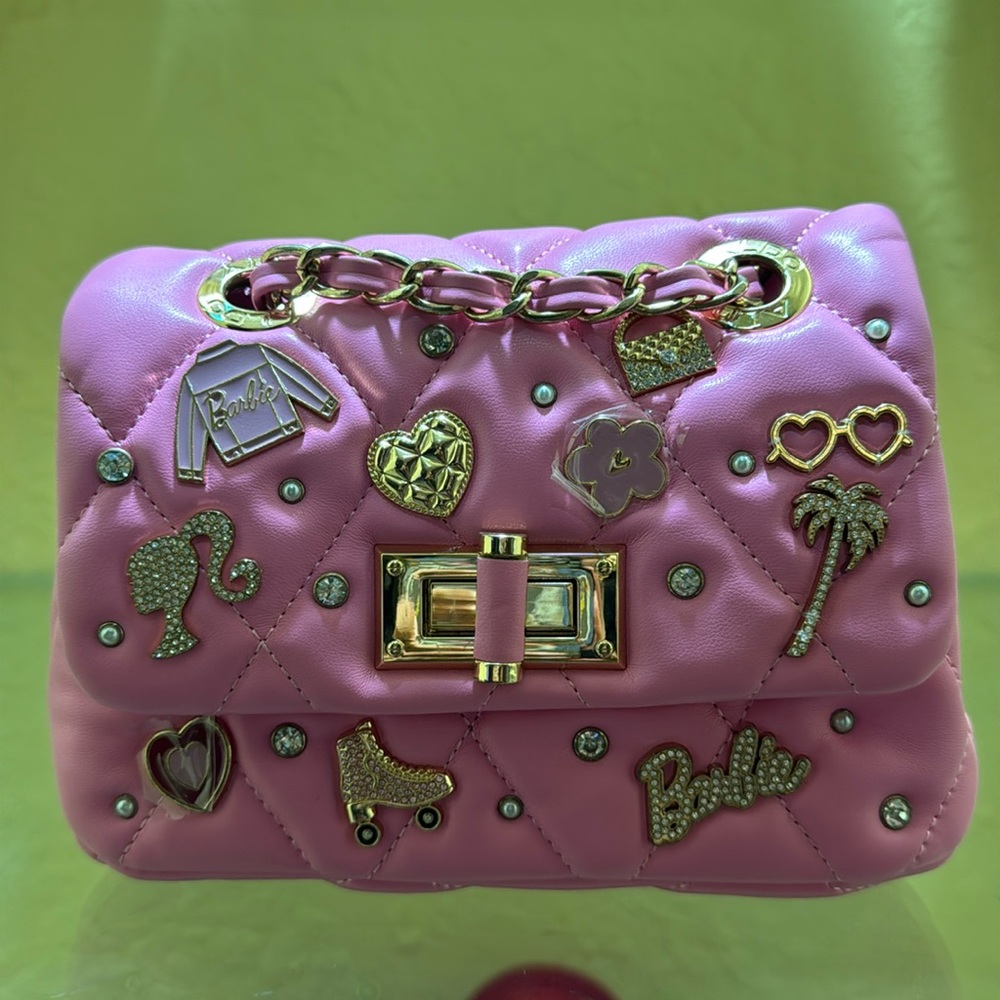 BARBIEQCROSS Barbie x Aldo pink charm crossbody